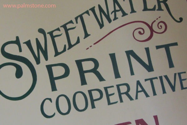 Sweetwater Print Cooperative Gainesville Handpainted Sign Painting Lettering