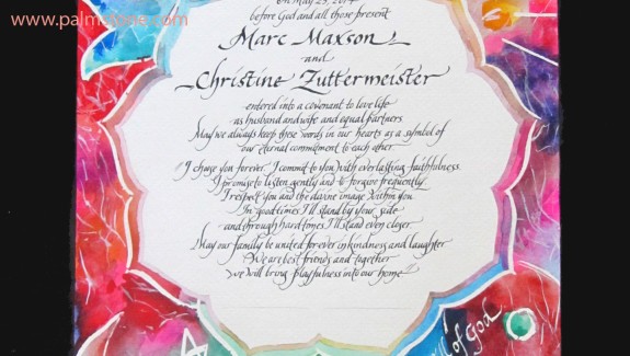 Stained Glass Marriage Certificate